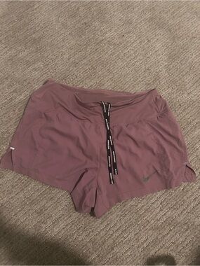 Nike Women's Mauve-Pink Athletic Running Shorts